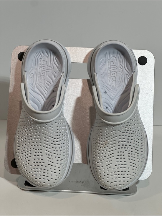 Skechers Shoes - Skechers Cali Gear UltraGo White Perforated Slip-On Clogs with Heel Strap